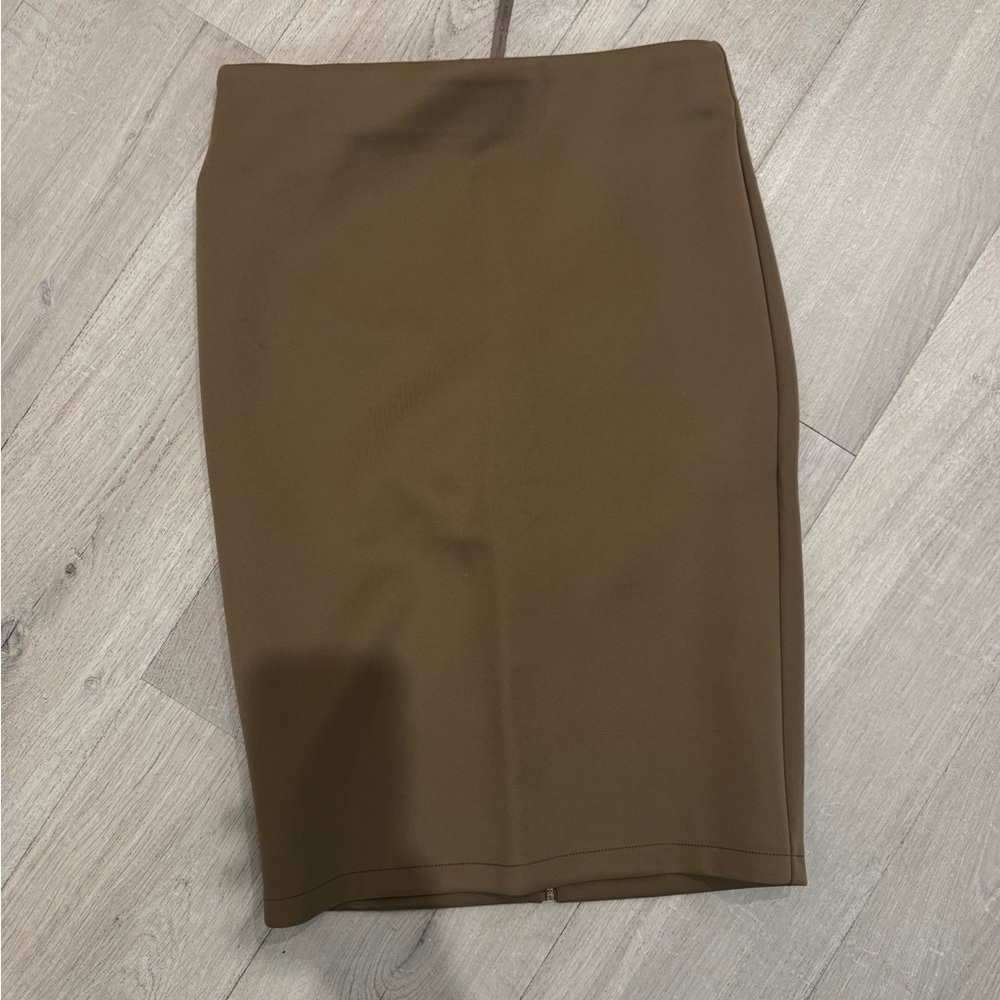 Catherine Malandrino Classic Brown Pencil Skirt